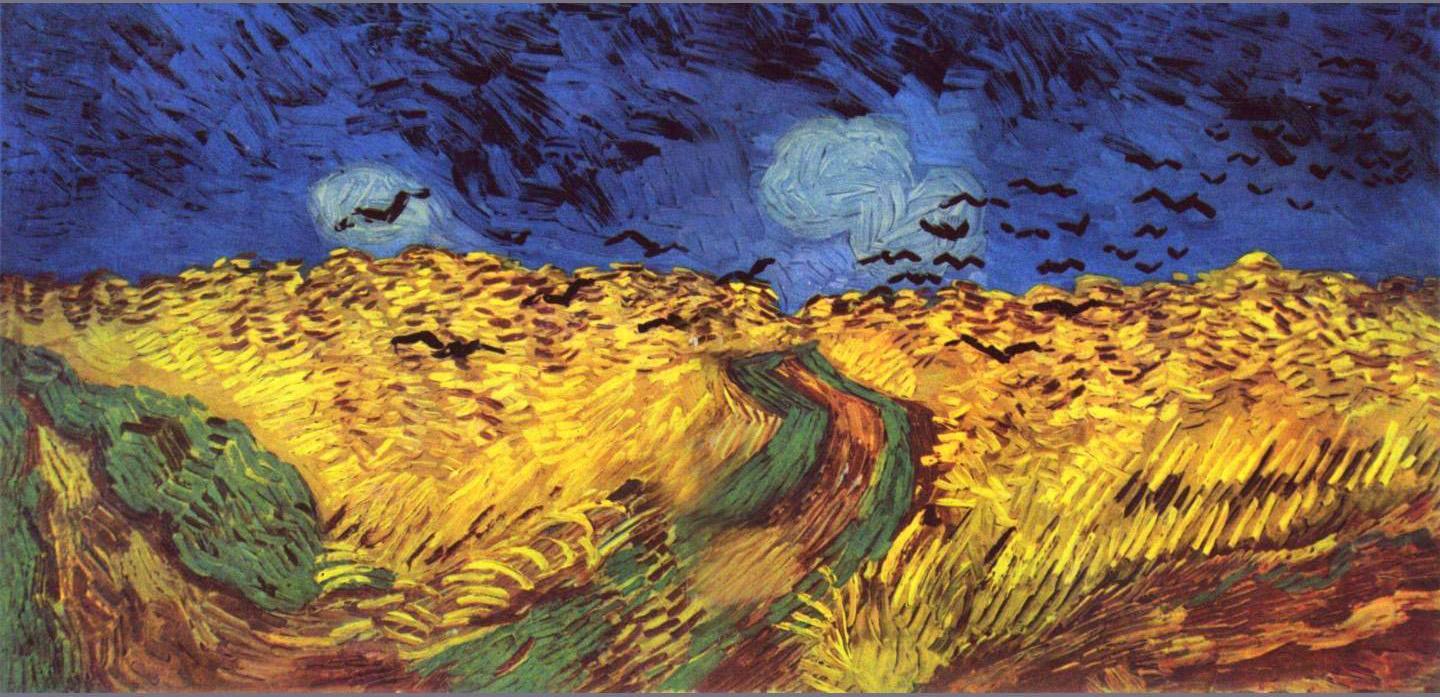 Vincent van Gogh Crows over wheat field
